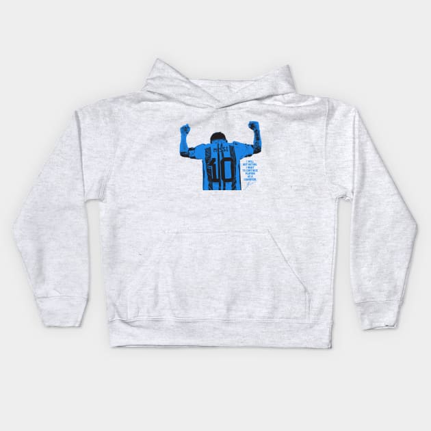 I will not retire messi Blue Kids Hoodie by Punk Fashion